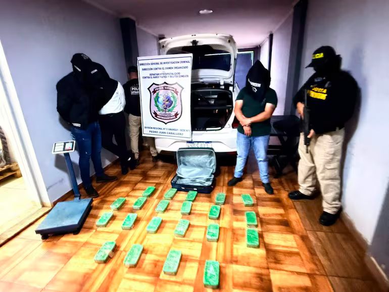 Capturan al hermano de “Samura” con más de 21 kilos de cocaína en Pedro Juan Caballero