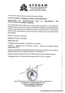 APROAM convoca a sus socios a una asamblea general extraordinaria para el 7 de septiembre