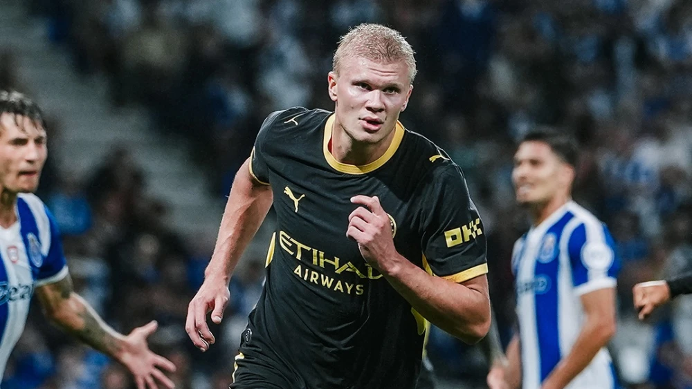 Un doblete de Erling Haaland le da el triunfo al Manchester City en Portugal