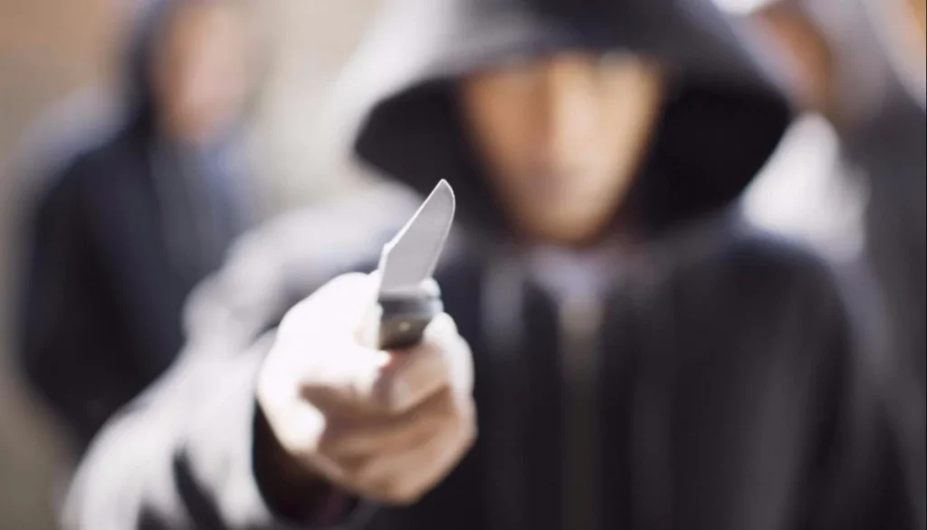 Dos asaltantes con cuchillo roban la motocicleta a una mujer frente a su hijo en PJC